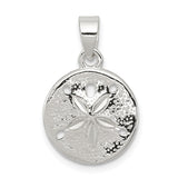 STERLING SILVER POLISHED SAND DOLLAR PENDANT