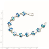 STERLING SILVER SHIMMERING SEASHELL BRACELET
