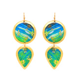 Evocateur Mahi Mahi Abstract Gala Earrings