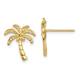 14K PALM TREE POST EARRINGS