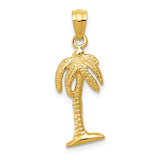 14K PALM TREE PENDANT