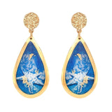 Evocateur Starfish Blue Medium Earrings