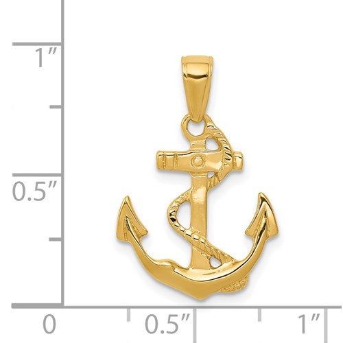 14K SUNNY DAYS ANCHOR PENDANT