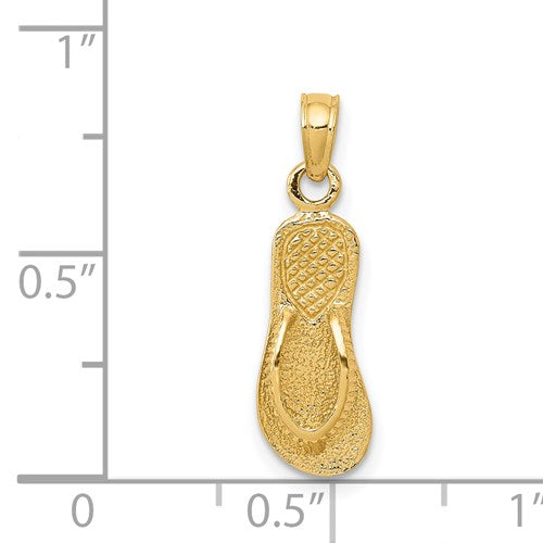 14K SINGLE FLIP FLOP PENDANT