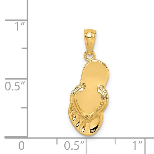 14K FLIP FLOP PENDANT