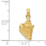 14K 3-D CONCH SHELL PENDANT