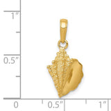 14K SOLID POLISHED CONCH SHELL PENDANT