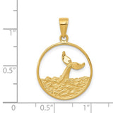 14K DIVING WHALE PENDANT