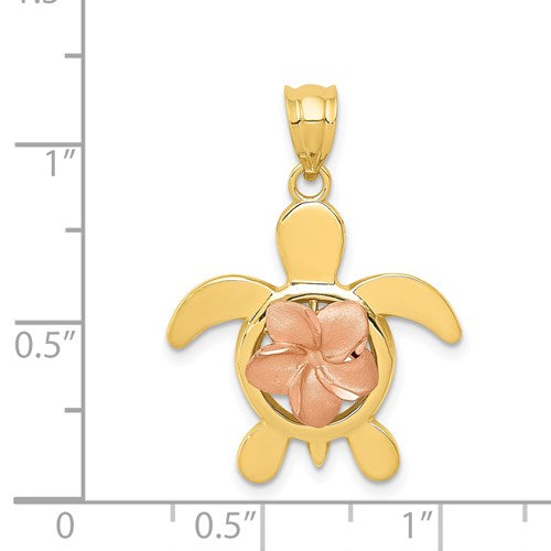 14K TWO-TONE LAND AND SEA PENDANT