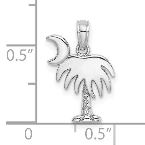 14K WHITE GOLD SOUTH CAROLINA PRIDE PENDANT