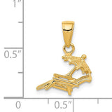 14K 3-D LOUNGE BEACH CHAIR PENDANT