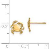 Boucles d'oreilles crabe 14k