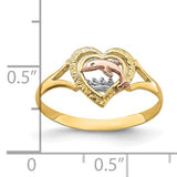 14K DAINTY DOLPHIN LOVE RING