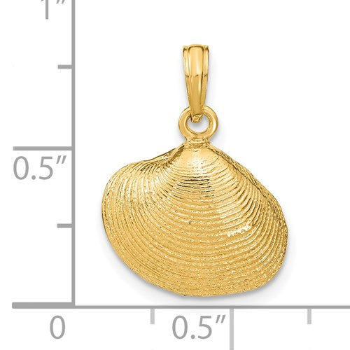 14K MEDIUM CLAM SHELL PENDANT
