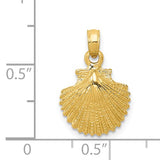 Pendentif coquille Saint-Jacques 14 carats