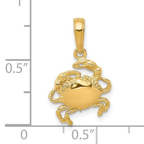 14K CELEBRATION CRAB PENDANT