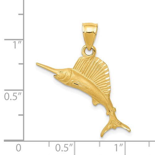 14K SAIL FISH PENDANT