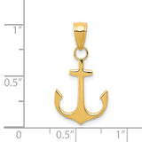SEVEN SEAS 14K YELLOW GOLD ANCHOR PENDANT