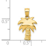 14K TROPICAL PALM TREE PENDANT