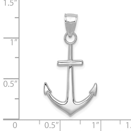 14K WHITE GOLD AHOY PENDANT