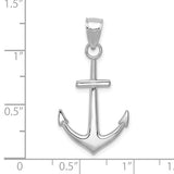 14K WHITE GOLD AHOY PENDANT