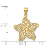 DAINTY 14K FILIGREE STARFISH PENDANT