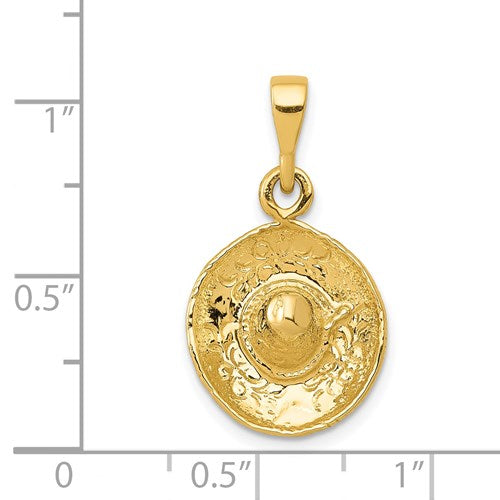 14K SOMBRERO PENDANT