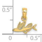 14K MINI FLYING FISH PENDANT