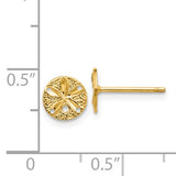 14K DIAMOND-CUT SAND DOLLAR POST EARRINGS
