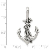 Pendentif ancre et corde en argent sterling vieilli / SKU # QC4972