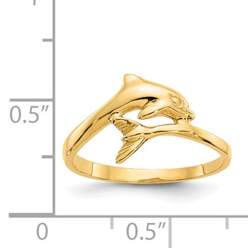 14K DOLPHIN RING