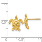 14K SEA TURTLE POST EARRINGS