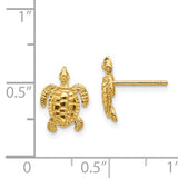 14K SEA TURTLE POST EARRINGS