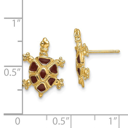 14K BROWN TORTOISE EARRINGS