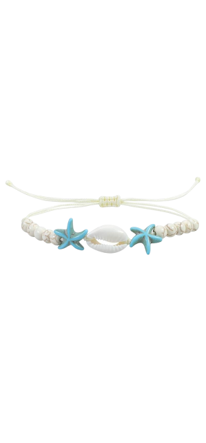 Handmade Starfish Beaded Bracelet With Natural Shell