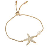 Starfish Adjustable Bracelet With Ocean Pearl