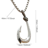 Fishing Hook Unisex Stainless Steel Pendant