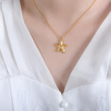 High End Vintage Starfish Gold Plated Pendant