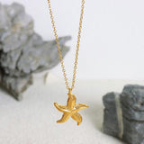 High End Vintage Starfish Gold Plated Pendant