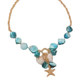 Seashells with a Gold Starfish Necklace