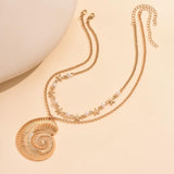 Dainty Gold Conch Shell Necklace