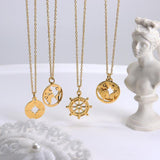 Gold Plated Globe World Map Necklace