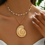 Dainty Gold Conch Shell Necklace