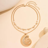 Dainty Gold Conch Shell Necklace