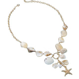 Seashells with a Gold Starfish Necklace