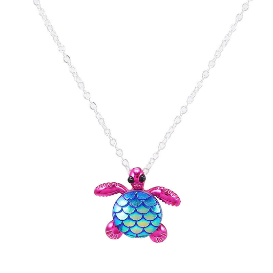 Exquisite Pink Little Turtle Alloy Pendant