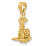 14k Moveable Lobster Pendant