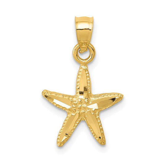 14K Starfish Pendant