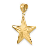 14K 3-D Nautical Star Charm Pendant