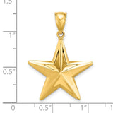 14K 3-D Nautical Star Charm Pendant